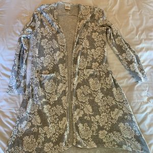Knox Rose floral long cardigan